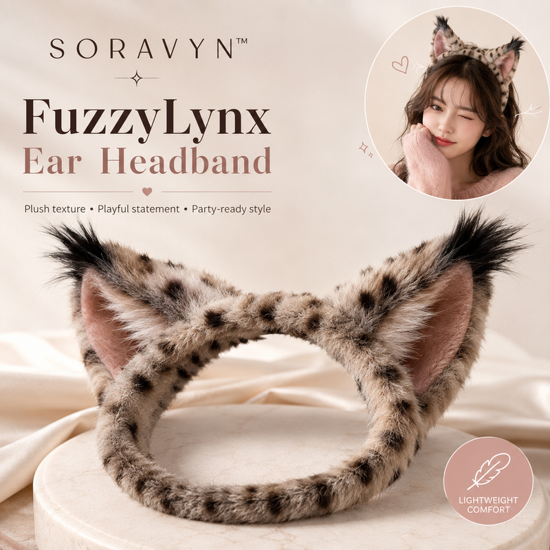 SORAVYN™ FuzzyLynx Ear Headband