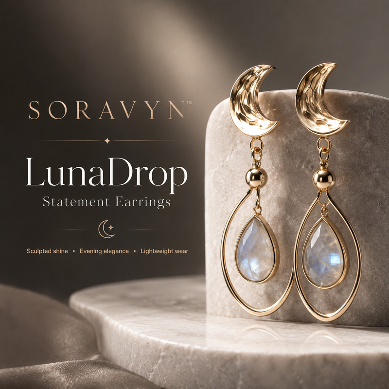 SORAVYN™ LunaDrop Statement Earrings